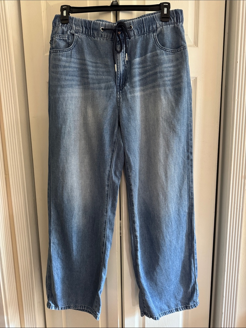 EUC Judy Blue Drawstring Waist Wide Leg Denim Jeans Size 9/29